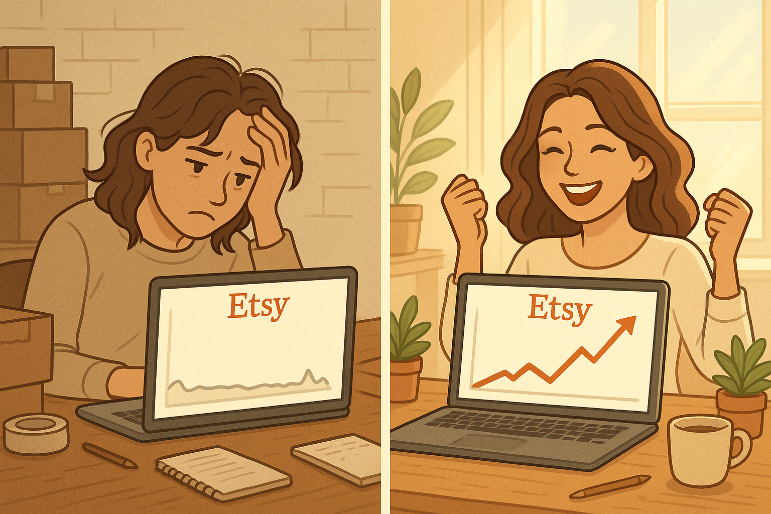 Etsy shop progress story